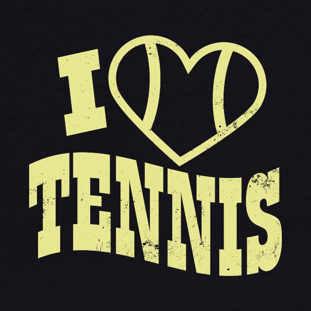 I Love Tennis Shirt | Tennis Ball Gift by Gawkclothing